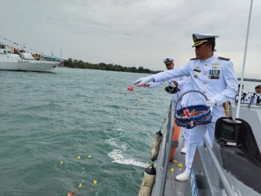 Teladani Jiwa Patriotisme Para Pahlawan, Prajurit Lanal Bintan Ikuti Upacara Hari Pahlawan