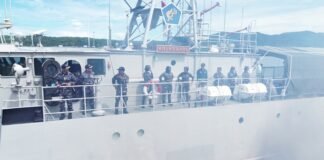 Songsong Hari Armada, Kodaeral IX Gelar Bakkes Komsos Di Seram Utara Malteng Dengan KRI Kerapu-812