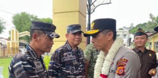 Danlanal Sabang Hadiri Kunjungan Kapolda Aceh Di Mapolres Sabang