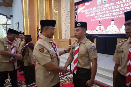 Teguhkan Generasi Bahari Unggul, Danlanal Dumai Lantik Majelis Pembimbing&Pimsat Karya Bahari Siak