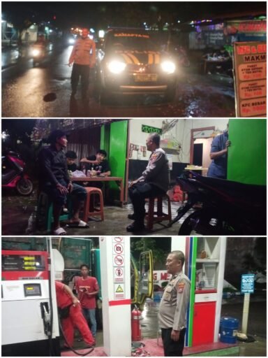 Polsek Ngimbang Patroli Blue Light Guna Cegah Dan DayaTangkal 4C Di Malam Hari