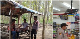 Polsek Ngimbang Giat Patroli Harkamtibmas Cegah Kriminalitas Di Wilayah Ngimbang