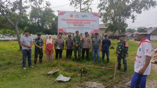 Perletakan Batu Pertama Pembangunan Koperasi Desa Merah Putih di Sukahaji