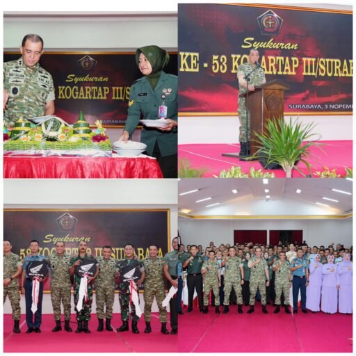 Mayjen TNI Rudy Saladin Gelar Tasyakuran HUT ke-53 Kogartap III/Surabaya