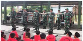 Sentuhan TNI untuk Generasi Muda: Kodim 0806/Trenggalek Tanamkan Wasbang ke Pelajar MI