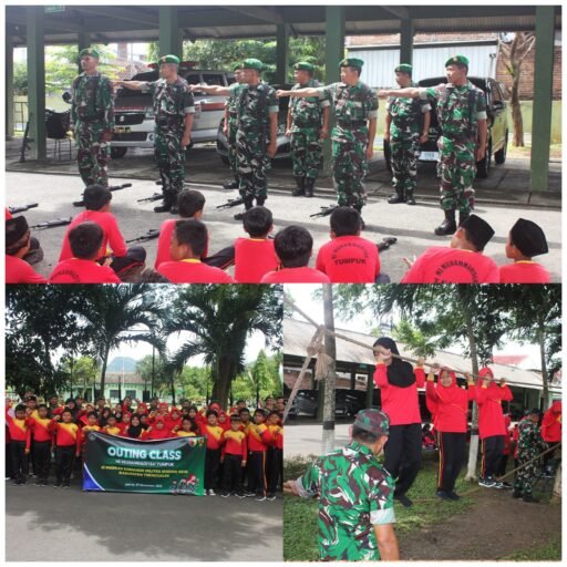 Sentuhan TNI untuk Generasi Muda: Kodim 0806/Trenggalek Tanamkan Wasbang ke Pelajar MI