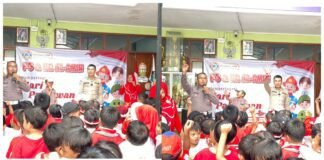 POLANTAS MENYAPA ANAK-ANAK PG–RA–TK AL AMIN, KENALKAN PROFESI POLRI DENGAN CARA MENYENANGKAN