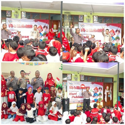 POLANTAS MENYAPA ANAK-ANAK PG–RA–TK AL AMIN, KENALKAN PROFESI POLRI DENGAN CARA MENYENANGKAN