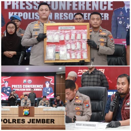 Polres Jember Bongkar Jaringan Narkotika Antar Pulau, 885 Gram Sabu dan 300 Butir Ekstasi Disita