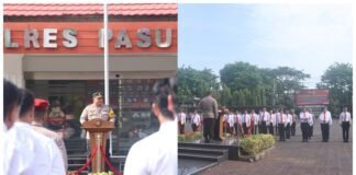 Kapolres Pasuruan Berikan Penghargaan dan Hadiah Umrah kepada Anggota Berprestasi