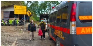 Polres Lumajang Dirikan Tenda Darurat Tanggap Bencana Erupsi Gunung Semeru