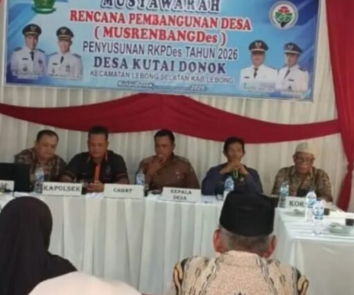 Warga antusias ikut serta dalam acara Musyawarah Desa Draf RKP Des TA 2026 Desa Kutai Donok.