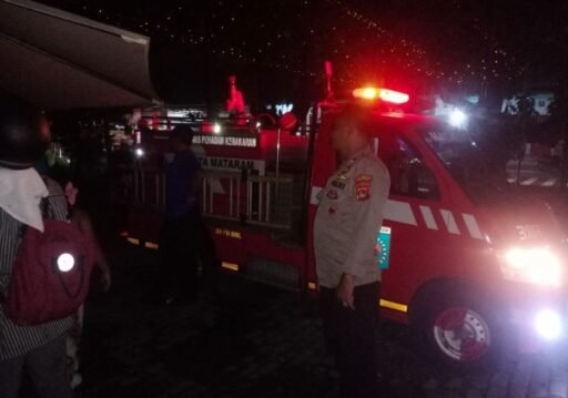 Ledakan dan Kebakaran Gardu PLN Pesona Rinjani Picu Polsek Ampenan Gercep Amankan Lokasi