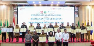 Pemprov Banten dan Kejati Tandatangani Kerja Sama Pelaksanaan Pidana Kerja Sosial