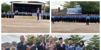 Pelantikan Taruna SMK Negri 1 Cikande Angkatan KE IV Tahun 2025 di Lapangan SMKN 1 Cikande