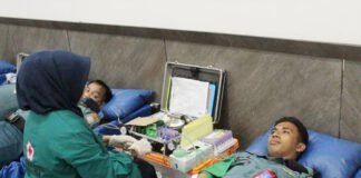 Mengabdi Tanpa Henti Setetes Darah Untuk Negeri, Satlinlamil 3 Gelar Baksos Donor Darah HUT Ke-5