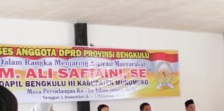M. Ali Saftaini Mengemban Amanah Rakyat Bengkulu,”Reses Perdana Yang Memukau Di Kec.XIV Koto.