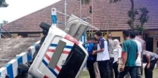Mobil Uji SIM Terguling di Satpas Polres Malang, Baur SIM Seribu Pilih Bungkam