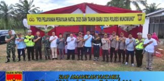 Siap amankan nataru, Kodim 0428/Mukumuko Bersama Forkopimda tinjau pos Pengawasan dan Gereja.