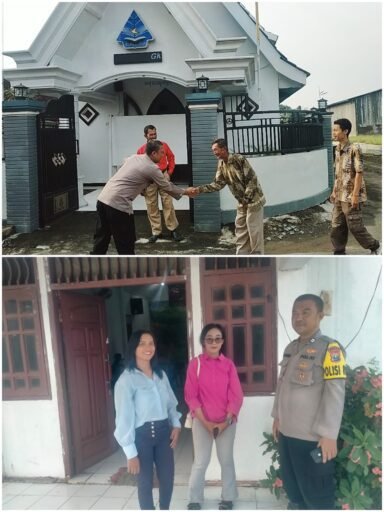 Polsek Ngimbang Gelar Pengamanan Ibadah Minggu Pagi Di Gereja GKJTU Dan GJWI Desa Ngasemlemahbang