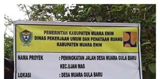 Peningkatan Jalan Desa Muara Gula Baru Disorot Diduga Menyimpang dari RAB Kabupaten Muara Enim