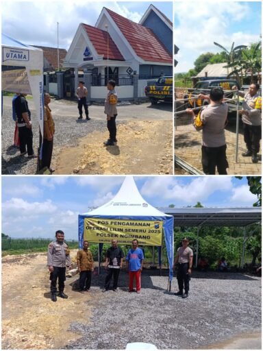 Polsek Ngimbang Gelar Pendirian Pos Pengamanan Oprasi Lilin Semeru Di GKJTU / GJKI Ngasemlemahbang