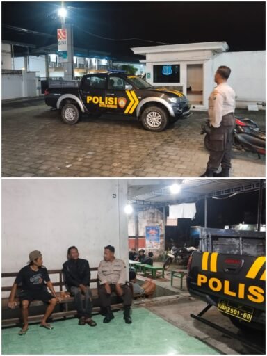 Polsek Ngimbang Patroli Blue Light Secara Dialogis Guna Antisipasi 4C Dan Hitam-Hitam