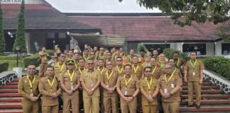 Yudesri Hadiri Apel Rakornas Sekda dan Kepala Bappeda se-Indonesia di IPDN Jatinangor