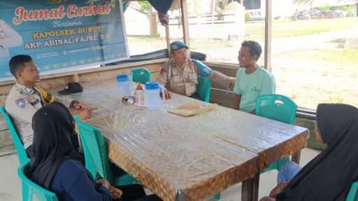 Kapolsek Bunut Gelar Jumat Curhat, Ajak Masyarakat Jaga Kamtibmas dan Waspada Karhutlah