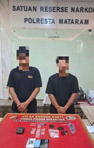 Satresnarkoba Polresta Mataram Ungkap 2 Kasus Narkoba Pada Dua Lokasi Berbeda