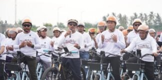 Wakapolda NTB Ikuti Fun Bike Ulama–Umara, Ditutup Sholawat di Pantai Kuta. Mandalika
