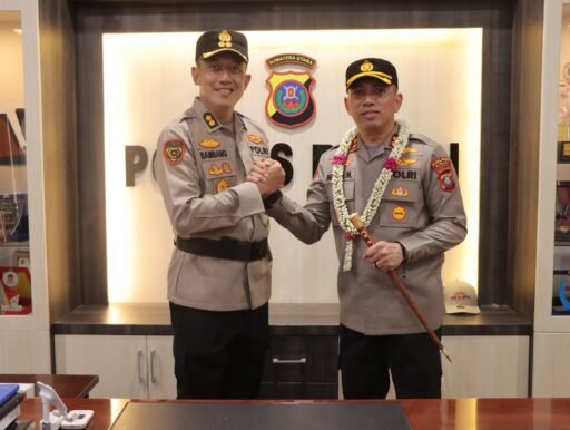 Kapolres Binjai Disambut Dengan Tradisi Kepolisian