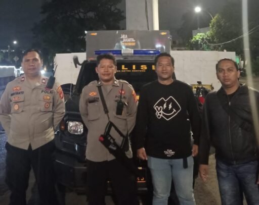 Cegah Tawuran Warga, Personil Polsek Menteng Perketat Patroli Malam di Perbatasan Manggarai–Tambak