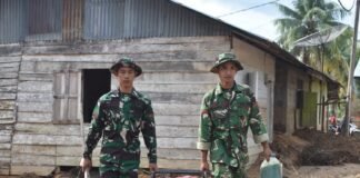 Satgas Gulbencal Kodim 0211/TT Bangun Sumur Bor di SD Negeri 158506 Tukka