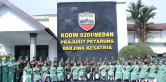 Pangdam I/BB dan Ketua Persit KCK Daerah I/BB Kunker ke Kodim 0201/Medan