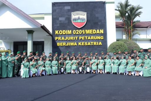 Pangdam I/BB dan Ketua Persit KCK Daerah I/BB Kunker ke Kodim 0201/Medan