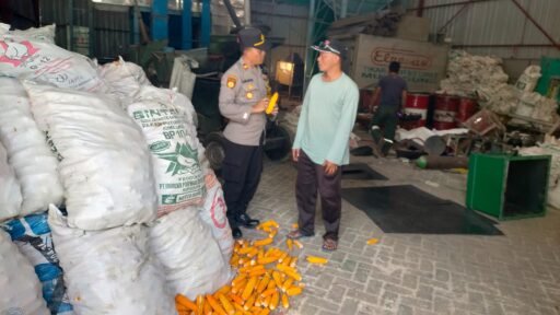 Kapolsek Ngimbang gelar pengecekan Proses Usaha Pengeringan Jagung Di Wilayah Ngimbang
