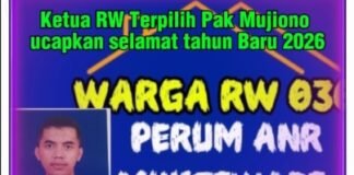 Selamat Tahun Baru 2026 tahun yang baru ini berharap di lingkungan RW 30 semakin erat.