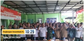 Kapolsek Ngimbang Menghadiri Zoom Meeting Panen Raya Dan Tasyakuran Swasembada Pangan Oleh Mentan