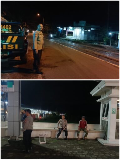 Demi Ciptakan Wilayah Yang Kondusif Polsek Ngimbang Gelar Patroli Blue Light Di Malam Hari