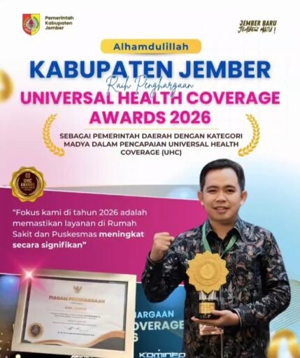 Bupati Jember Raih Penghargaan UHC Awards 2026 Dengan Capaian JKN Tembus 98 Persen