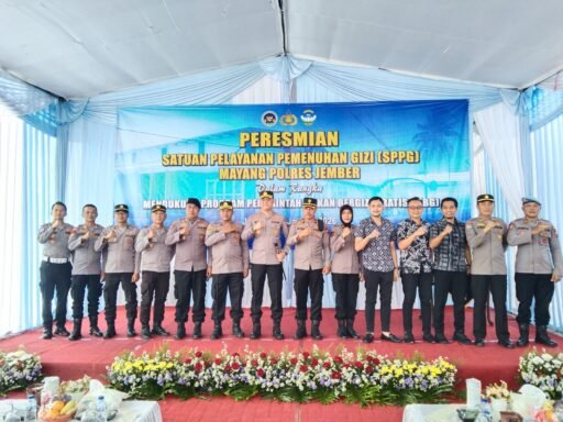 Sukseskan Program Makan Bergizi Gratis, Polres Jember Resmikan SPPG Mayang