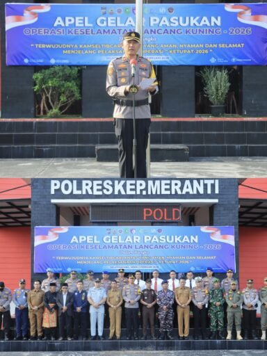 Wakapolres Meranti Pimpin Apel Operasi Keselamatan Lancang Kuning 2026.