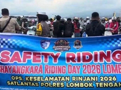 Ribuan Rider Komunitas Motor, Ramaikan Bhayangkara Riding Day Lombok 2026, Utamakan Safety Riding