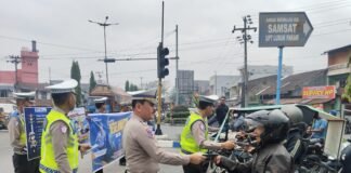 Sat Lantas Polresta Deli Serdang Gencarkan Sosialisasi Ops Keselamatan Toba 2026