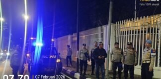 Patroli Cipkon Polsek Metro Menteng Perkuat Keamanan Malam di Jalan Teuku Umar
