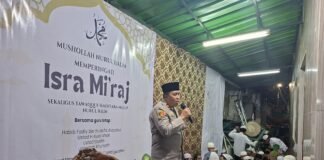 Kapolsek Senen Hadiri Peringatan Isra Mi’raj, Ajak Warga Jaga Kamtibmas Jelang Ramadhan