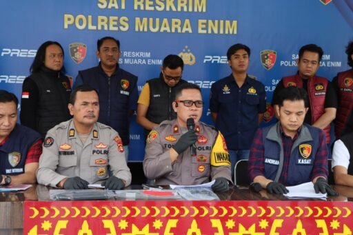 Polres Muara Enim Gelar Konferensi Pers Kedua, Ungkap Kasus Pengancaman dengan Penembakan Senjata Api