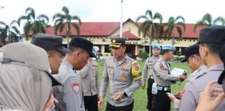 Wakapolres Ogan Ilir Cek Kehadiran Personel dan Optimalisasi Media Sosial Kepolisian