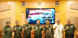Evaluasi Kualitas Layanan, Pangdam II/Sriwijaya Pimpin Rapat Dewan Pengawas BLU RS TK II AK Gani